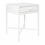 Nessa 45x60cm 1 Drawer Bedside Table - All White