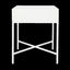 Nessa 45x60cm 1 Drawer Bedside Table - All White