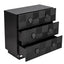 Alton 96cm 3 Drawer Chest -  Black