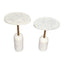 Solada Marble Cocktail Table - Small White