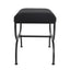Novak Black Iron Stool - Black Linen