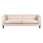 Tuxedo 3 Seater Tufted Sofa - Fawn Linen