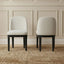 Jamie Black Dining Chair Set of 2 - Natural