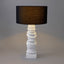 Mendoza Table Lamp - White w Black Shade