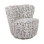 Alberta Swivel Chair - Charcoal Jacquard