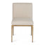 Heston Brass Dining Chair - Natural Linen