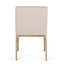 Heston Brass Dining Chair - Natural Linen