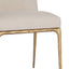 Heston Brass Dining Chair - Natural Linen