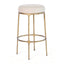 Heston Brass Bar Stool - Natural Linen