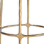 Heston Brass Bar Stool - Natural Linen