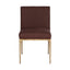Heston Brass Dining Chair - Chocolate Linen