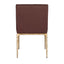 Heston Brass Dining Chair - Chocolate Linen