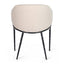 Heston Black Dining Chair with Arms - Natural Linen