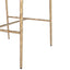 Heston Brass Bar Stool with Back - Natural Linen