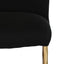 Heston Brass Kitchen Stool with Back - Black Linen