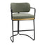 Charly Kitchen Stool - Olive Green Vegan Leather