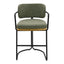 Charly Kitchen Stool - Olive Green Vegan Leather
