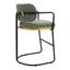 Charly Kitchen Stool - Olive Green Vegan Leather