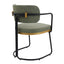 Charly Dining Chair - Olive Green Vegan Leather