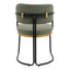 Charly Dining Chair - Olive Green Vegan Leather