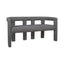 Lorenzo 2 Seater Sofa Bench - Granite
