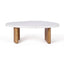 Solstice Ivory Cloud Marble Coffee Table - Small Oak
