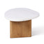 Solstice Ivory Cloud Marble Coffee Table - Small Oak