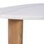 Solstice Ivory Cloud Marble Coffee Table - Small Oak