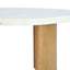 Solstice Ivory Cloud Marble Coffee Table - Large Oak