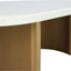 Solstice White Marble Coffee Table - Large Antique Gold