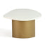Solstice White Marble Coffee Table - Large Antique Gold