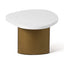 Solstice White Marble Coffee Table - Small Antique Gold