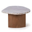 Solstice River Brown Marble Coffee Table - Large Walnut
