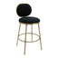 Eliza Swivel Kitchen Stool - Black Linen