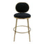 Eliza Swivel Kitchen Stool - Black Linen