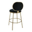 Eliza Swivel Kitchen Stool - Black Linen