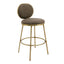Eliza Swivel Kitchen Stool - Chocolate Linen