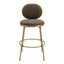 Eliza Swivel Kitchen Stool - Chocolate Linen