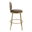 Eliza Swivel Kitchen Stool - Chocolate Linen