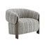Napa Arm Chair - Brass/Black & White