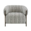 Napa Arm Chair - Brass/Black & White
