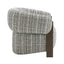 Napa Arm Chair - Brass/Black & White