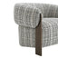 Napa Arm Chair - Brass/Black & White