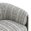 Napa Arm Chair - Brass/Black & White