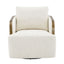 Compton Swivel Arm Chair - Brass/Ivory