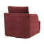 Compton Swivel Arm Chair - Brass/Burgundy Chenille