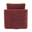 Compton Swivel Arm Chair - Brass/Burgundy Chenille