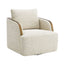 Compton Swivel Arm Chair - Brass/Off White