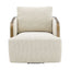 Compton Swivel Arm Chair - Brass/Off White