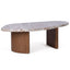 Solstice River Brown Marble Tables Set of 2 - Walnut